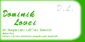 dominik lovei business card